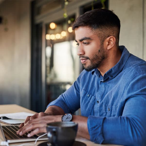 Man at laptop