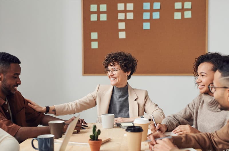 Group of people at meeting