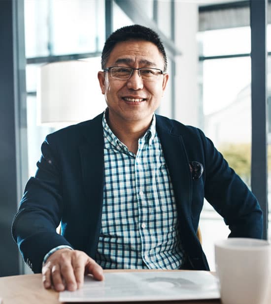 Man at desk