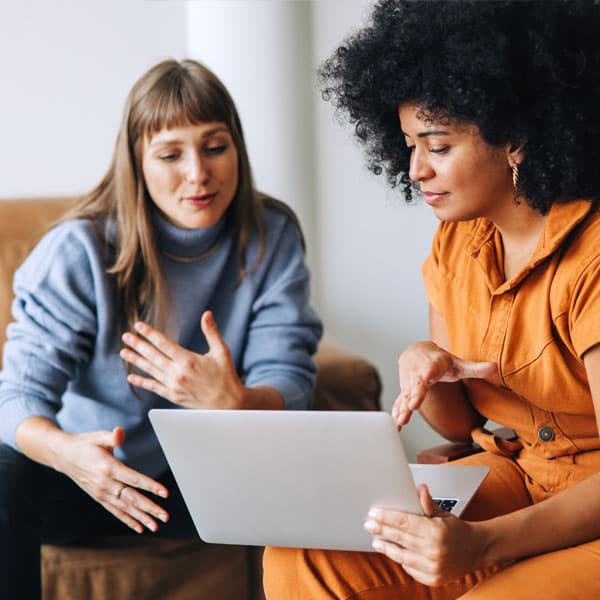 2 women meeting