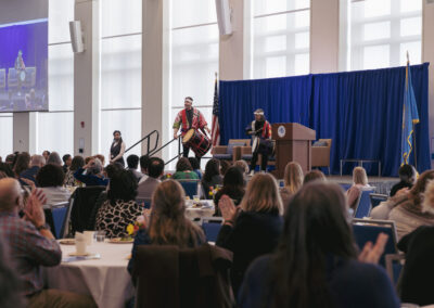 Lunch performance by a indigenous performance group
