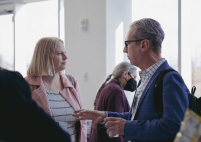 Reception conversations between a few individuals