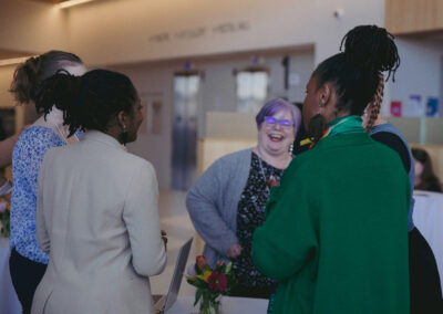 Reception conversations between a few individuals